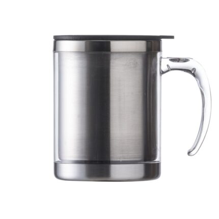 CANECA ACRÍLICA 400 ML COM TAMPA - COLORIDO