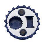 ABRIDOR DE GARRAFA FORMATO TAMPA DE METAL C/ IMÃ DE GELADEIRA - AZUL