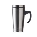 CANECA 450ML INOX C/ TAMPA - CINZA
