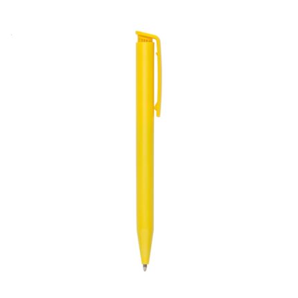 CANETA PLÁSTICA LEITOSA - AMARELO
