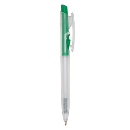 CANETA PLÁSTICA TRANSLUCIDA - VERDE