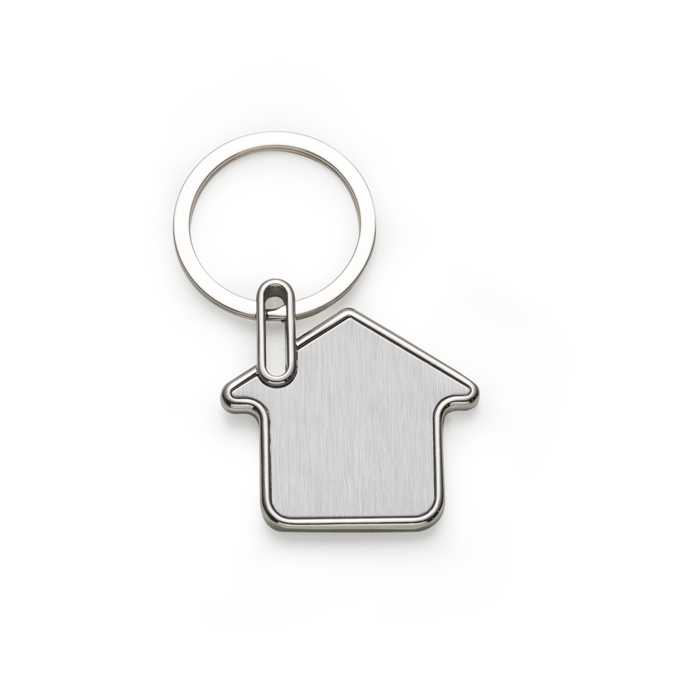 CHAVEIRO DE METAL FORMATO CASA - CINZA CHAVEIRO DE METAL FORMATO CASA - CINZA