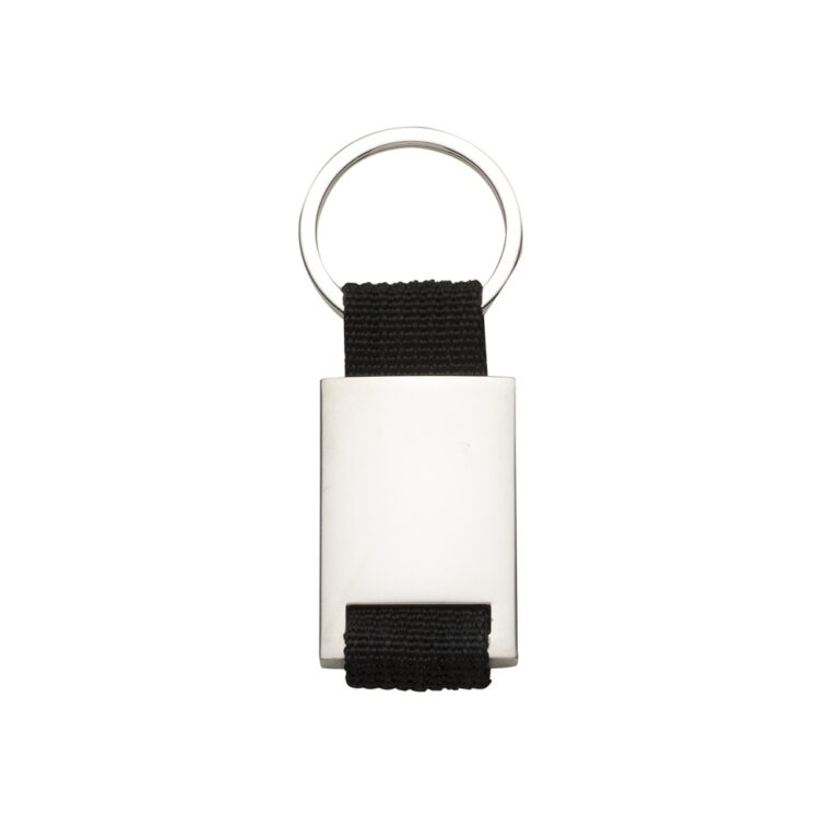 CHAVEIRO DE METAL C/ NYLON - CINZA