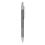 CANETA METAL C/ 7 ANEIS - CINZA