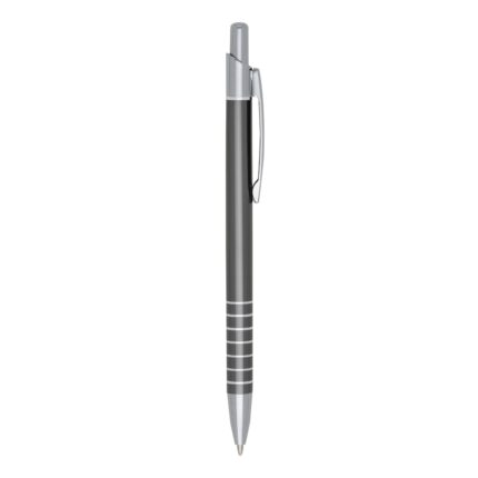 CANETA METAL C/ 7 ANEIS - CINZA