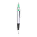 CANETA PLÁSTICA C/ MARCA TEXTO - VERDE