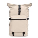 MOCHILA DE COURO SINTÉTICO 41 LITROS- BEGE