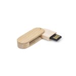 PEN DRIVE MADEIRA OVAL 4 GB GIRATÓRIO - MARROM - MARROM
