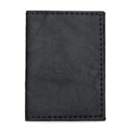 PORTA CARTÃO DE COURO SINTETICO - PRETO