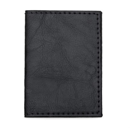 PORTA CARTÃO DE COURO SINTETICO - PRETO