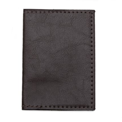 PORTA CARTÃO DE COURO SINTETICO - MARROM