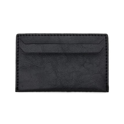 PORTA CARTÃO DE COURO SINTETICO - PRETO
