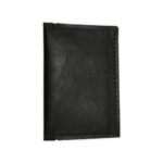 PORTA CARTÃO DE COURO SINTETICO - PRETO