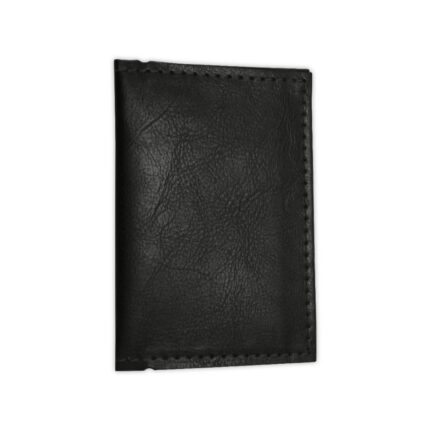 PORTA CARTÃO DE COURO SINTETICO - PRETO