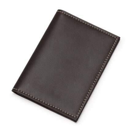 PORTA DOCUMENTO DE COURO SINTETICO - MARROM
