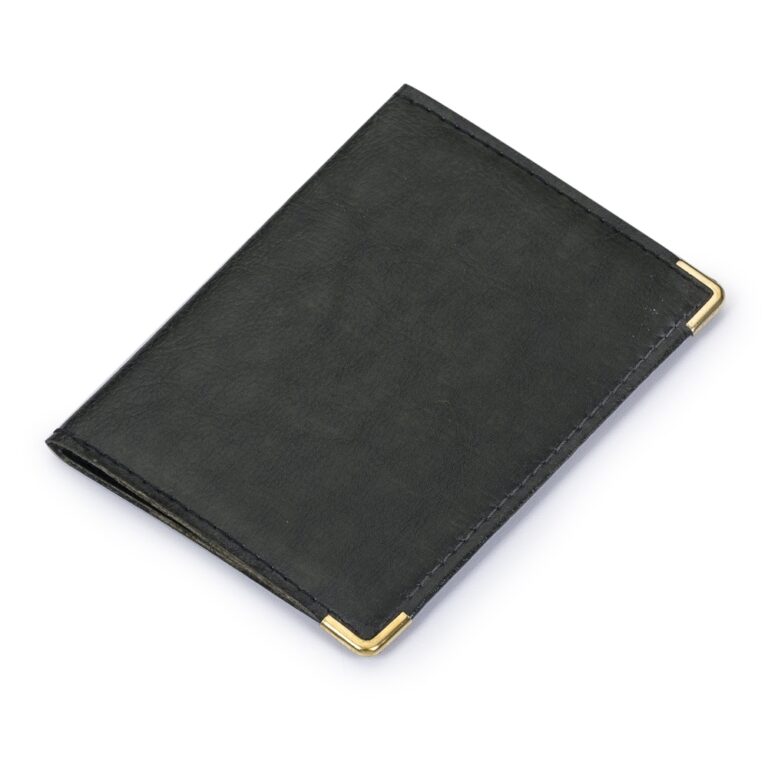 PORTA DOCUMENTO EM COURO SINTÉTICO - PRETO - PRETO