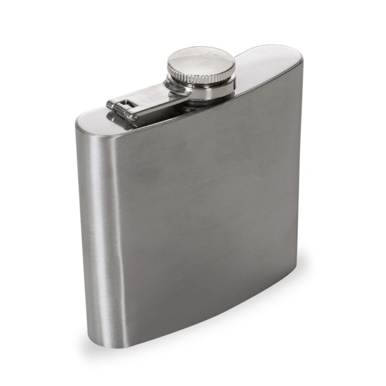 PORTA WHISKY INOX 6 OZ - CINZA