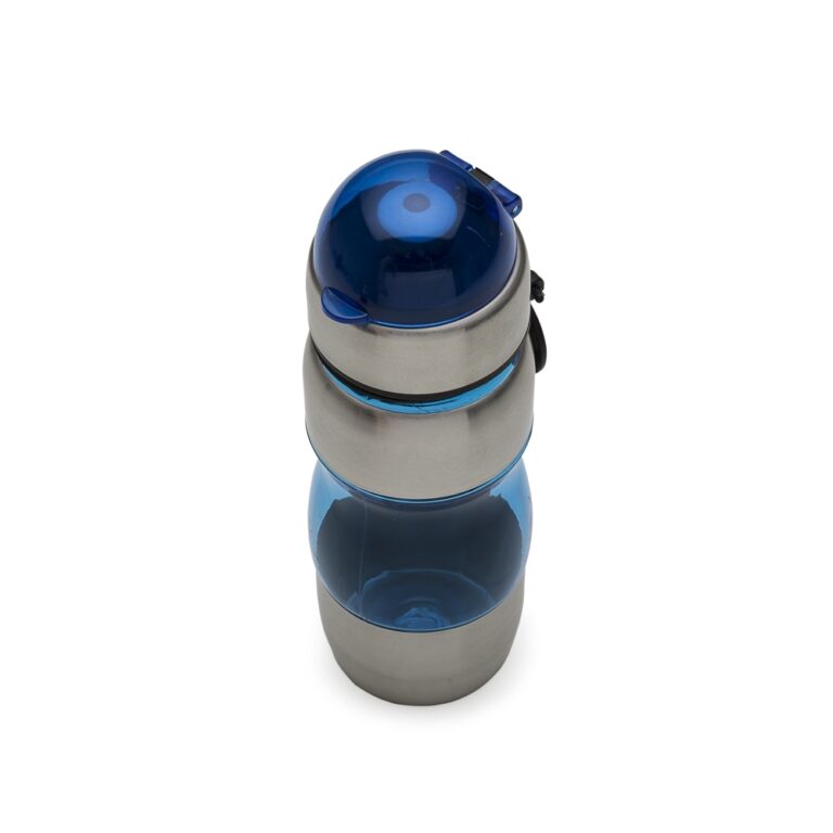 SQUEEZE PLASTICO C/ METAL 450ML BICO E ALÇA - AZUL