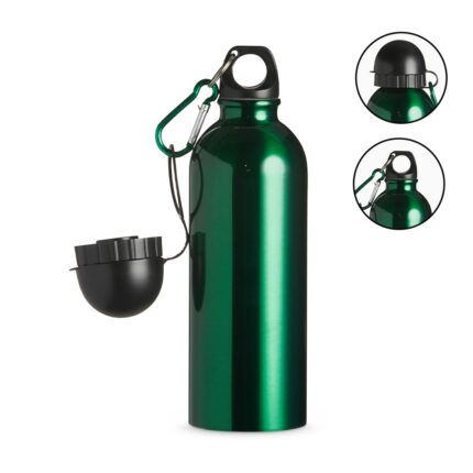 SQUEEZE INOX 500ML C/ BICO E MOSQUETÃO - VERDE