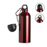SQUEEZE INOX 500ML C/ BICO E MOSQUETÃO - VERMELHO
