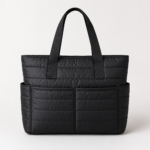 Bolsa Puffer Impéria com Bolsos Externos - Preta