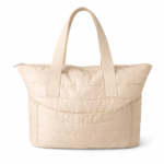 Bolsa Puffer Impéria com Bolsos Externos - Bege