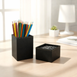 Kit Porta Canetas e Clips - Preto - Imagem 2